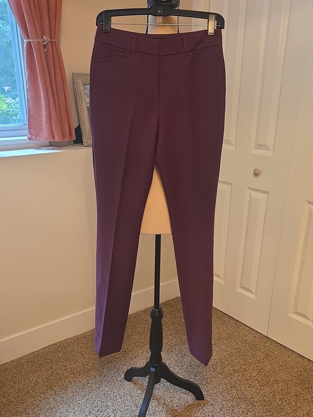 White House Black Market Tailored Slim Boot Comfort Stretch Pants - Plum